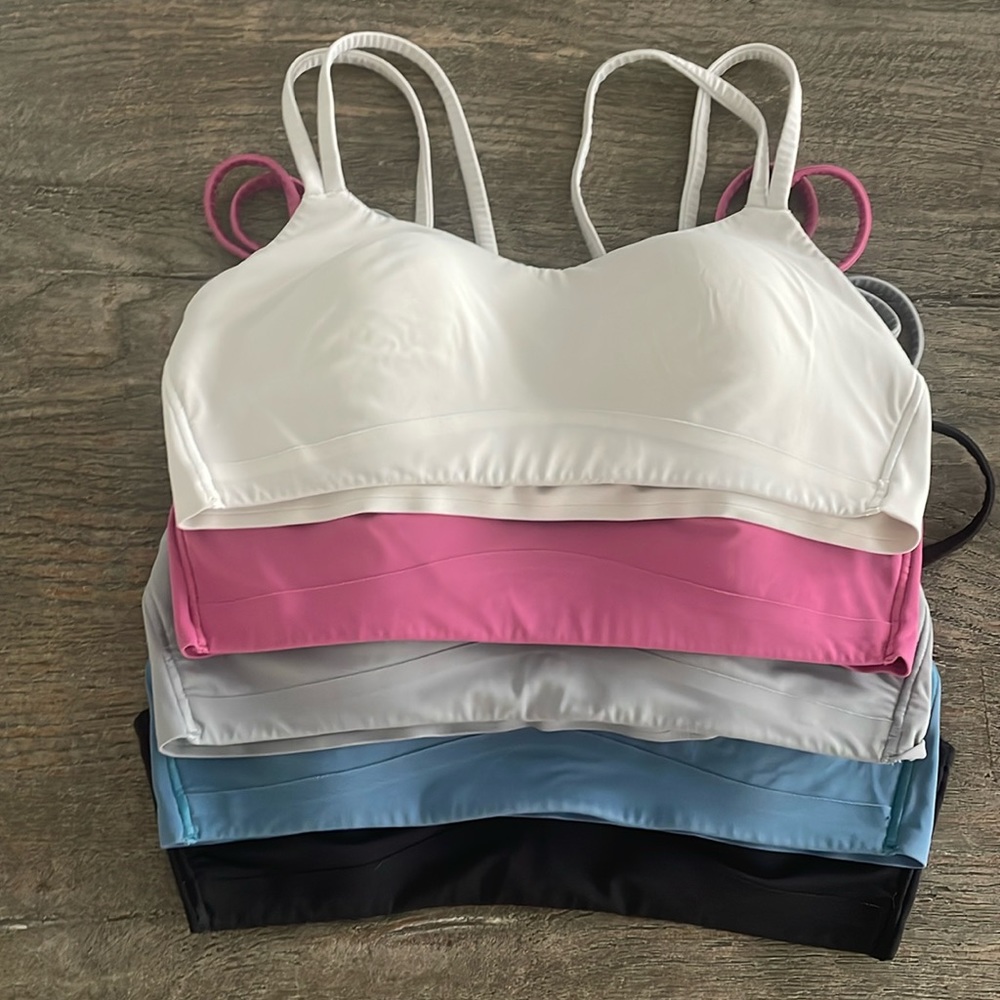 Lululemon like a cloud b/c support sports bra BUNDLE OF 5 colors size 8